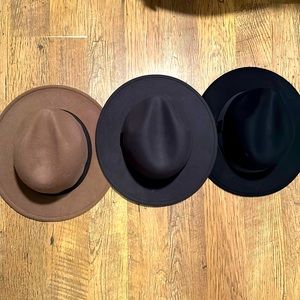 3 Brand New Felt Hat Bundle